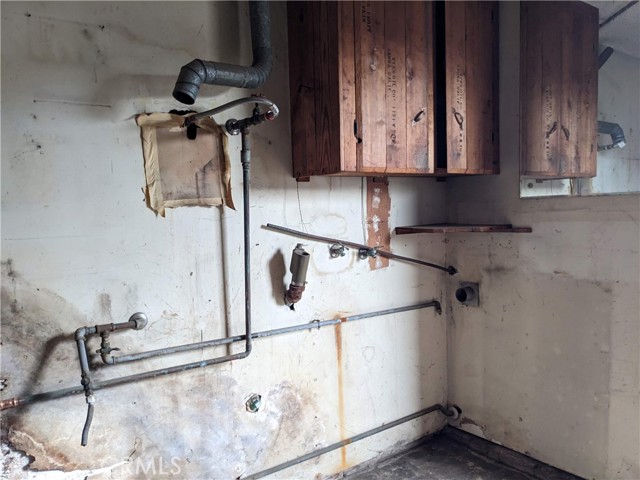 Laundry area in garage