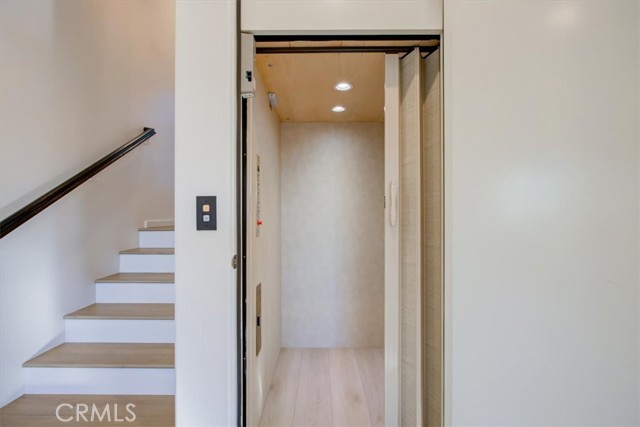 Luxury interior of elevator.