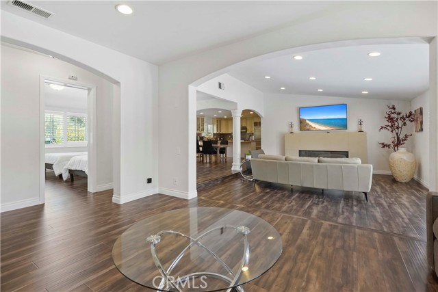 Looking into family room from the living room