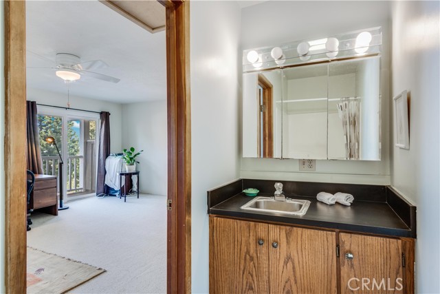 Bath converted from wet bar (unpermitted)