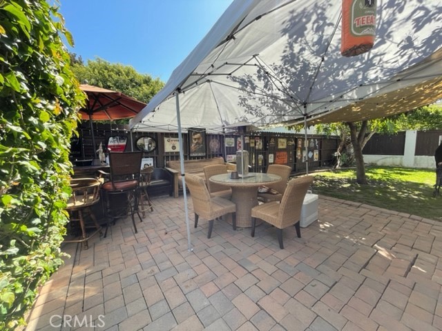 Back patio with pavers of back house