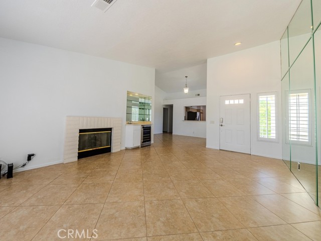 Living room fireplace