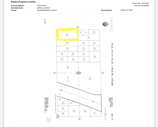 Detail Gallery Image 2 of 5 For 0 Pipeline Rd, Boron,  CA 93516 - – Beds | – Baths