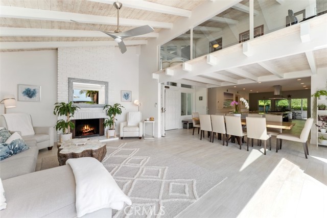 Open concept living and dining room