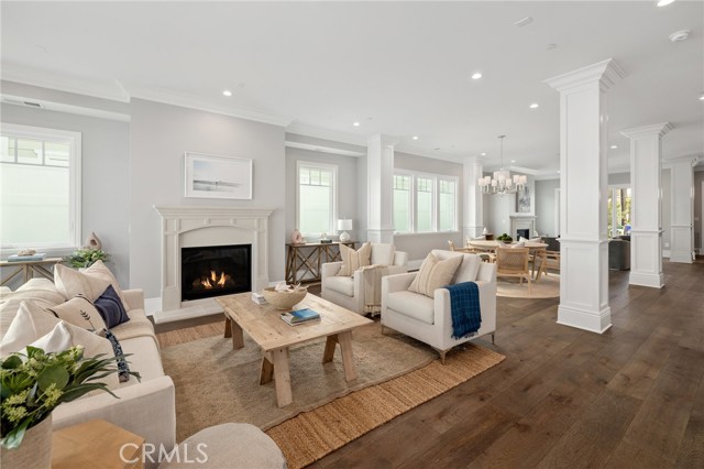 Stately Georgian Fireplace with Classic Pillars and Moldings