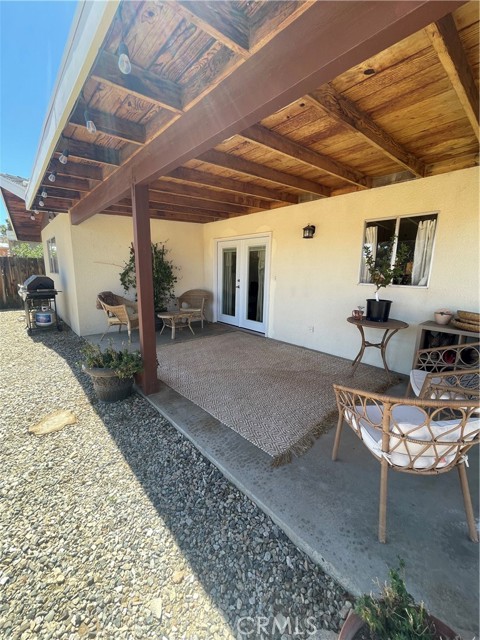 Large covered back patio