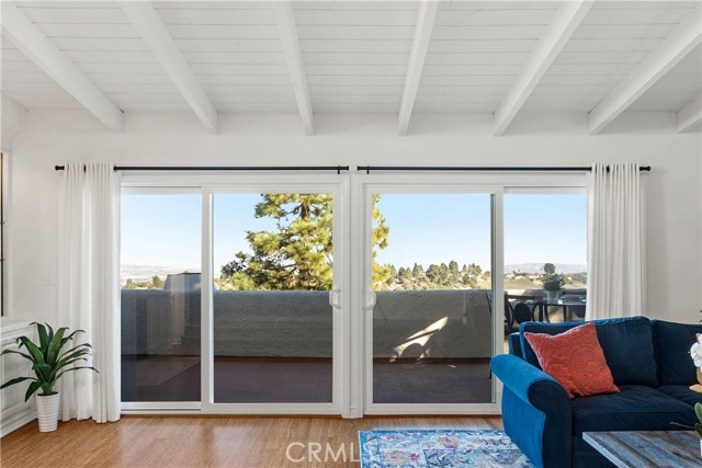 Spectacular views through the living room from the dining area.