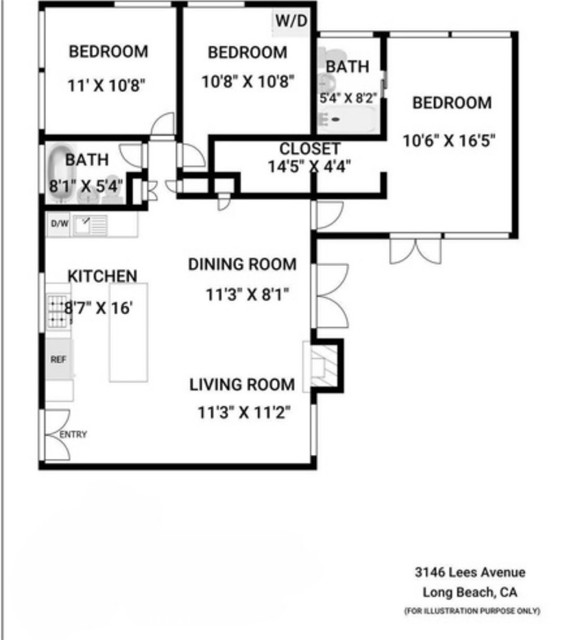3146 Lees Avenue, Long Beach, California 90808, 3 Bedrooms Bedrooms, ,2 BathroomsBathrooms,Single Family Residence,For Sale,Lees,PW24070186