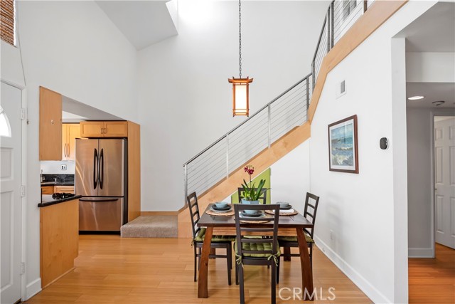 Remodeled dining room & kitchen are to the left of the entry