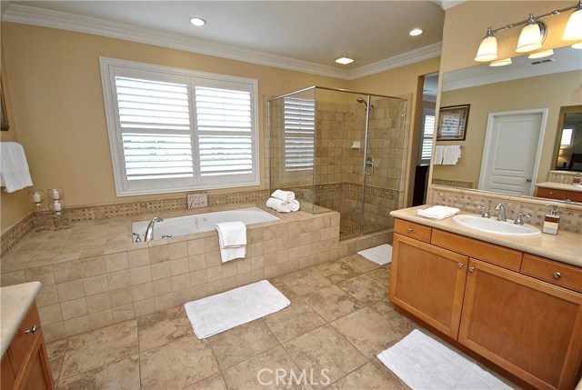 Jacuzzi Tub with Travertine Surround