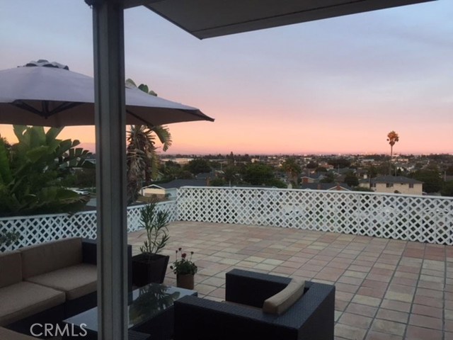 Patio with city view