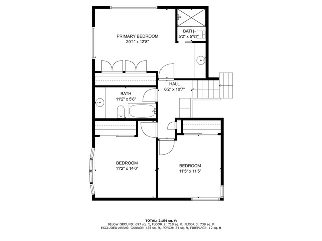 Upstairs floorplan