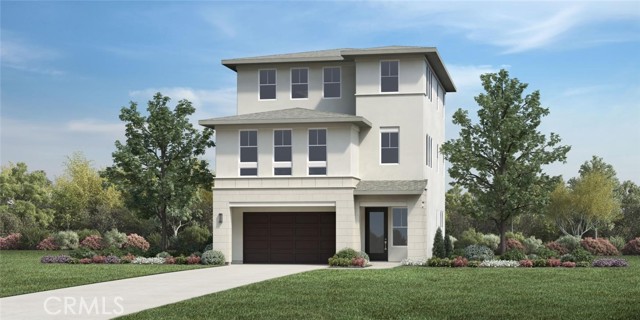 Front Elevation: Acacia Coastal Contemporary. Photo of artist rendering. Home is still under construction.