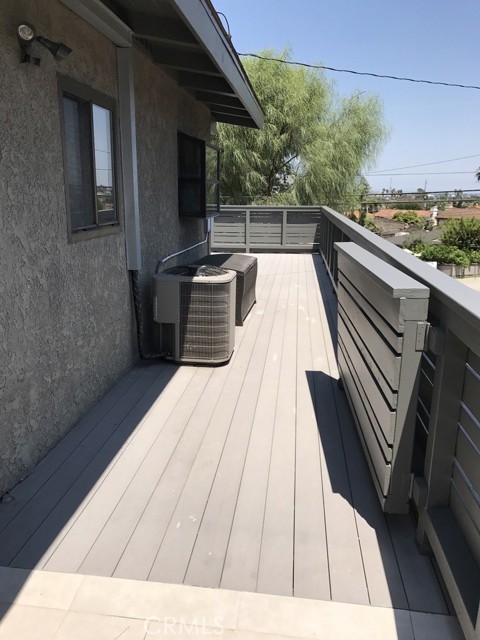 Side of deck.