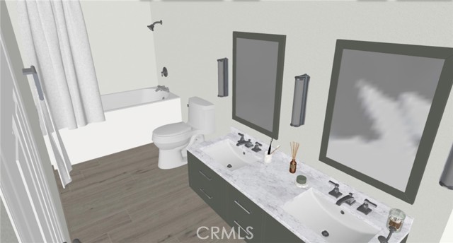 3D Virtual View Of Primary  Bathroom