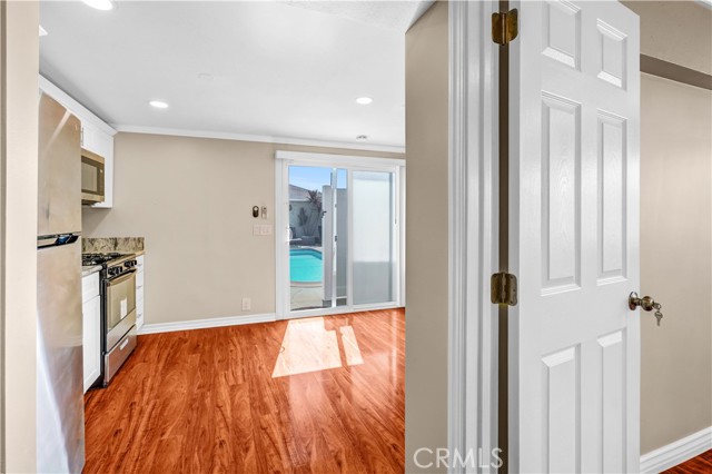 View from the hallway. There is no access to the pool with the lease.
