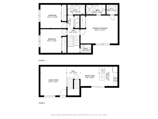 Floor plan with estimated dimensions