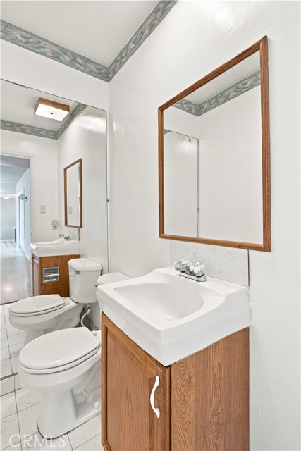 Bathroom next to garage Bathroom next to garage