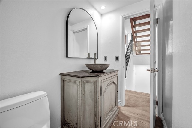 Downstairs half bathroom. Downstairs half bathroom.