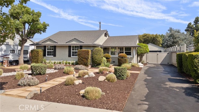 Long driveway with new Vinyl gate (closed) for privacy