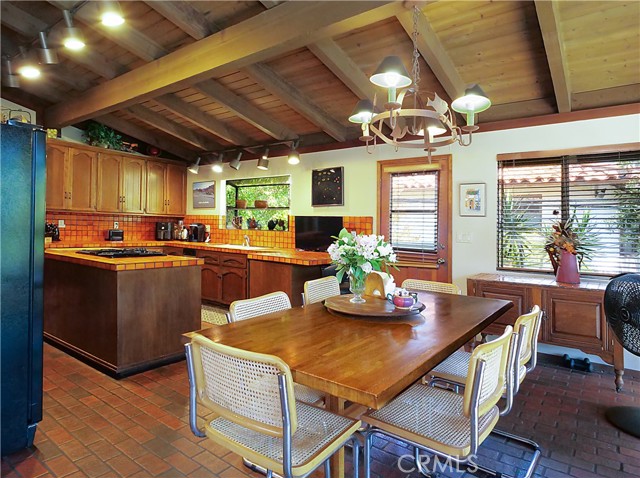 Spacious kitchen with informal eating area