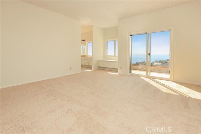 Master suite on the lower level - great views and lots of natural light!