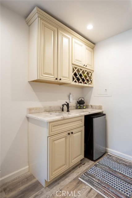 Wet bar in master bedroom