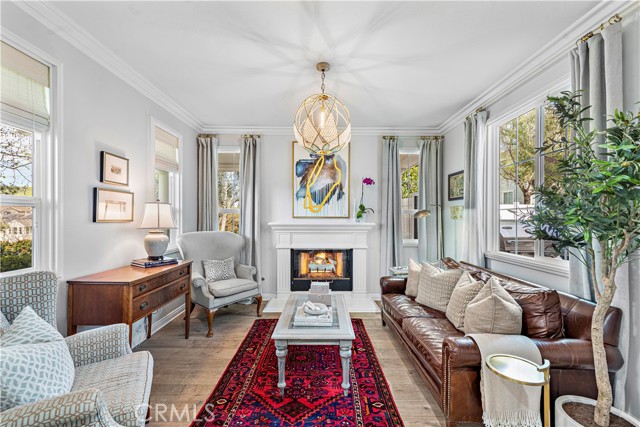 Formal Living room with fireplace