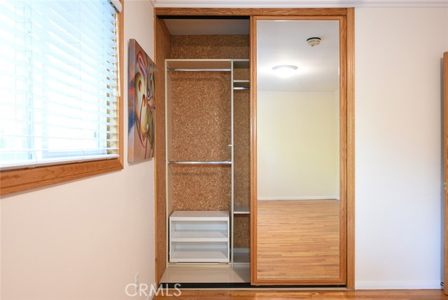 Custom closet with anti-moth red-cedar walls (left)