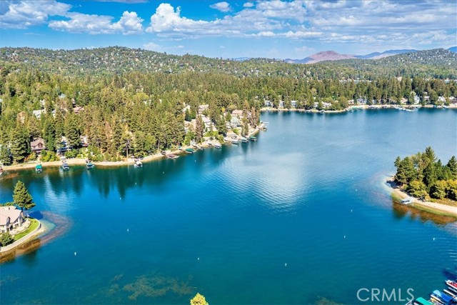 Aerial view of the nearby Lake Arrowhead