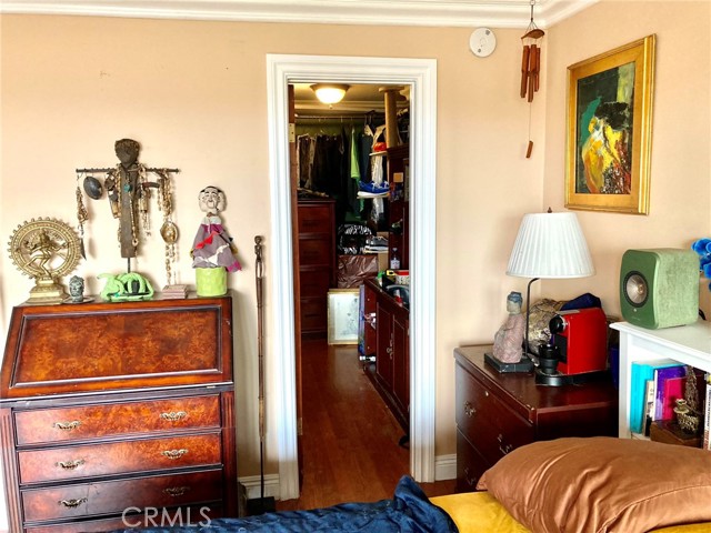 Even the walk-in closet has furniture!