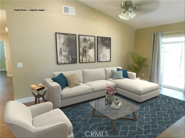 Digitally Staged Family Room