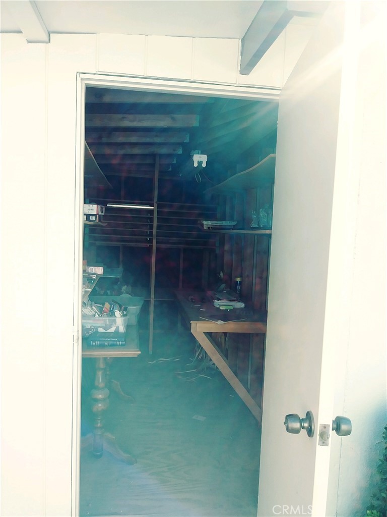 Storage area in backyard, apart form shed.