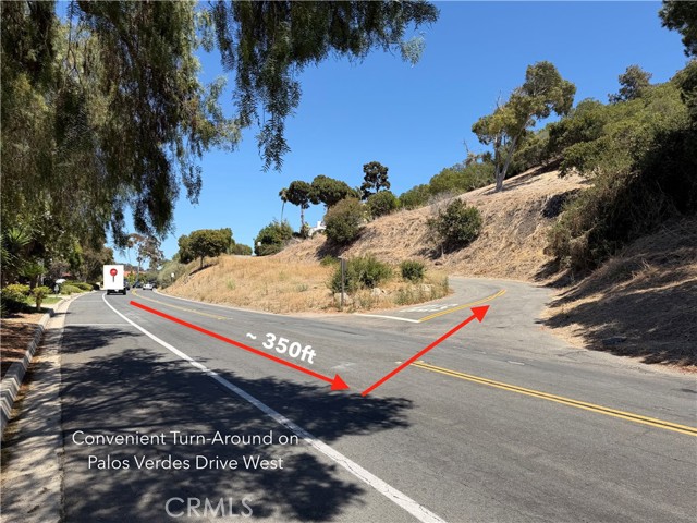 Side Street Only ~350ft Away for Easy Turn-Around Back to Malaga Cove on PV Drive West Side Street Only ~350ft Away for Easy Turn-Around Back to Malaga Cove on PV Drive West