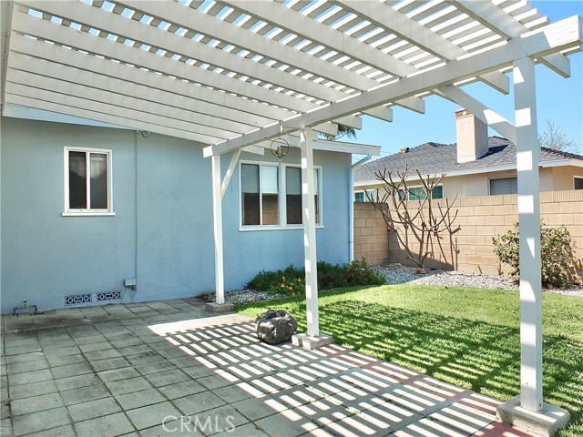 Pergola covered patio...perfect to add outdoor living furniture!