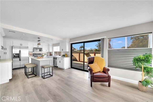 Family Room and Chef's Quartz Kitchen