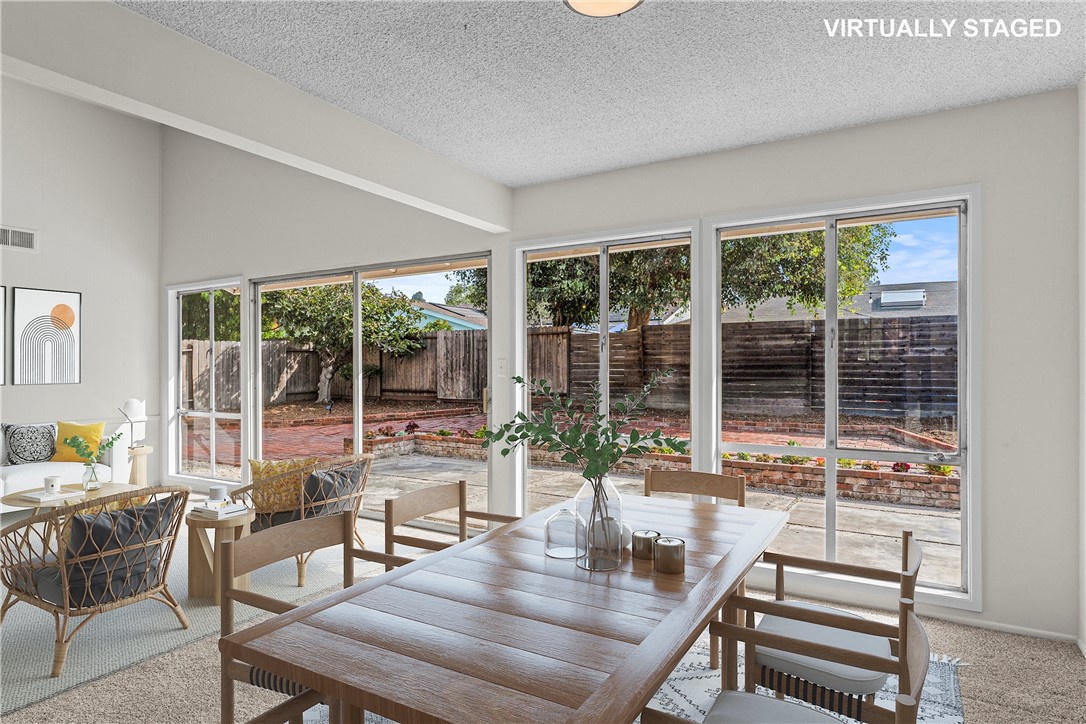 Living room/dining room virtually staged