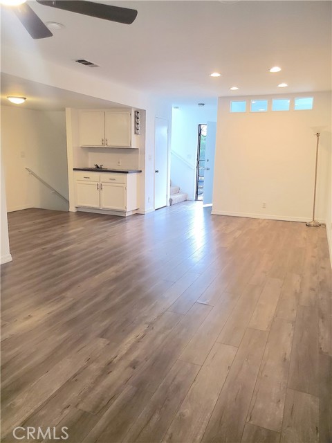 Living room facing the front door