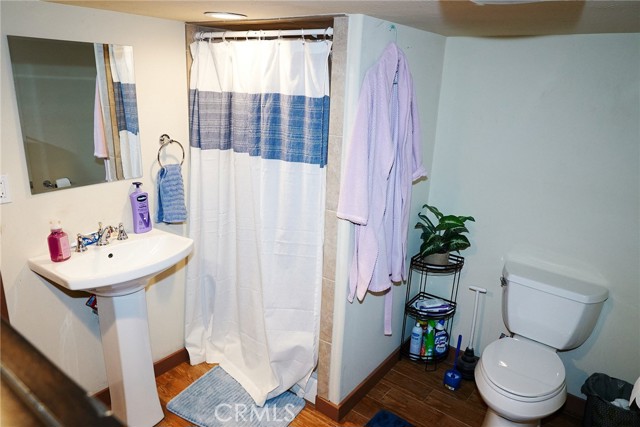 Downstairs bathroom with shower