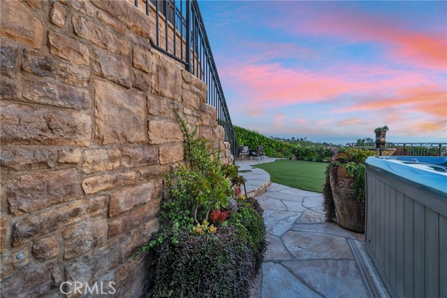 Walkways go all the way through the yard to next street.