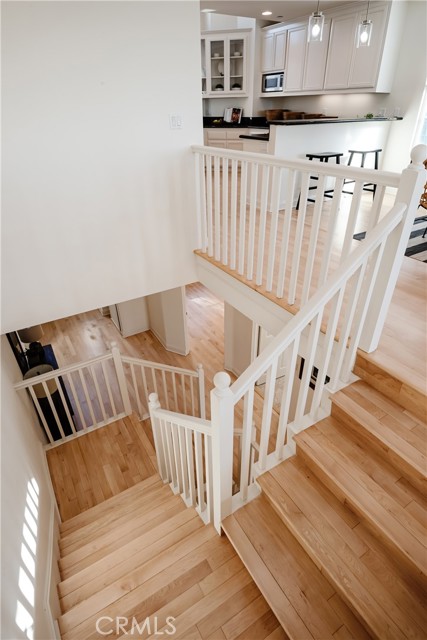 View from Upper Level  Maple Hardwood Floors