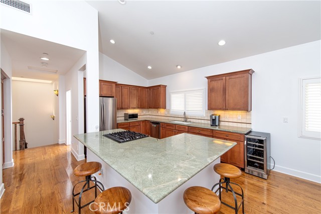 The Kitchen Island has ample seating.
