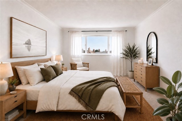 Primary bedroom virtually staged