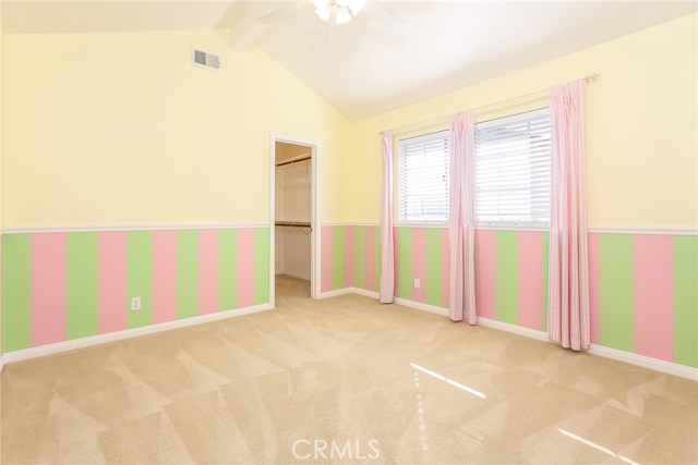 Girls room with walk in closet south west room