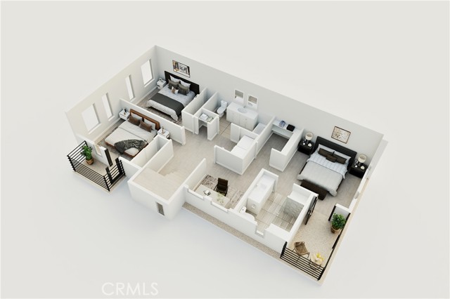 4 bedroom rendering of 719 W Duarte #A