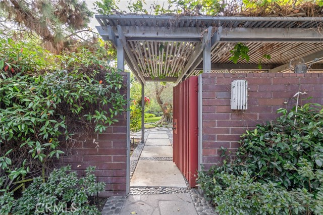 Front gate off of driveway Front gate off of driveway