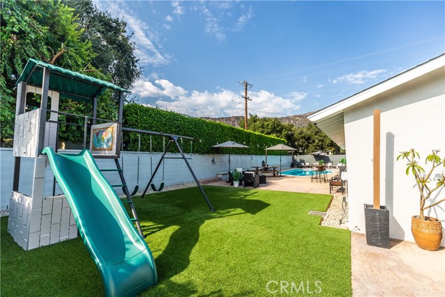 play area with artificial turf