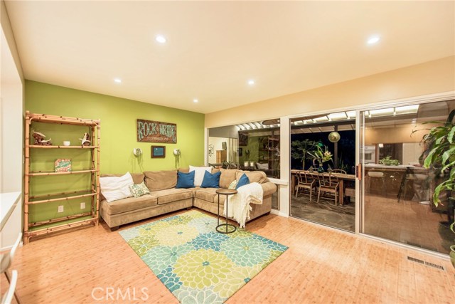 Kitchen is open to the family room