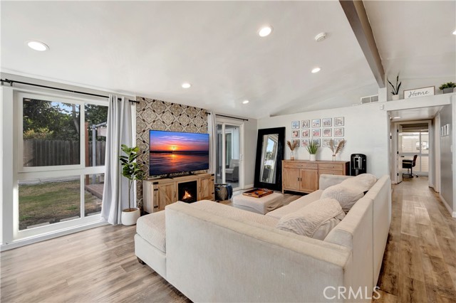 Living room with expansive floor to ceiling windows