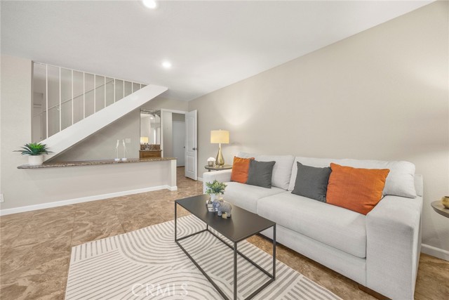 This lovely home has family room/dining area combination which flows right into the kitchen.